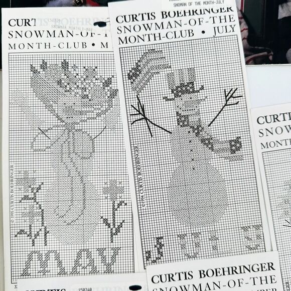 CHRISTMAS Santa Claus Cross Stitch Pattern Booklets Vintage St. Nick Primitive - Picture 2 of 9